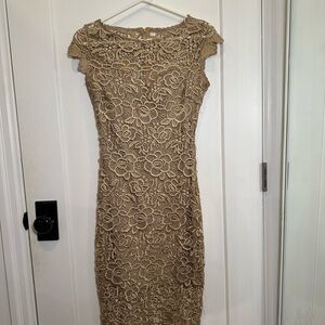 Gold lace dress